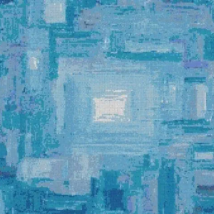 Abstract Square Blue Mosaic Wall